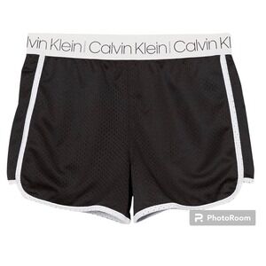 Calvin Klein Girls Performance Running Shorts Quick-Drying Mesh, Elastic Waist S